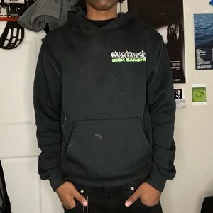 Rick and morty Black Graphic Hoodie - Men